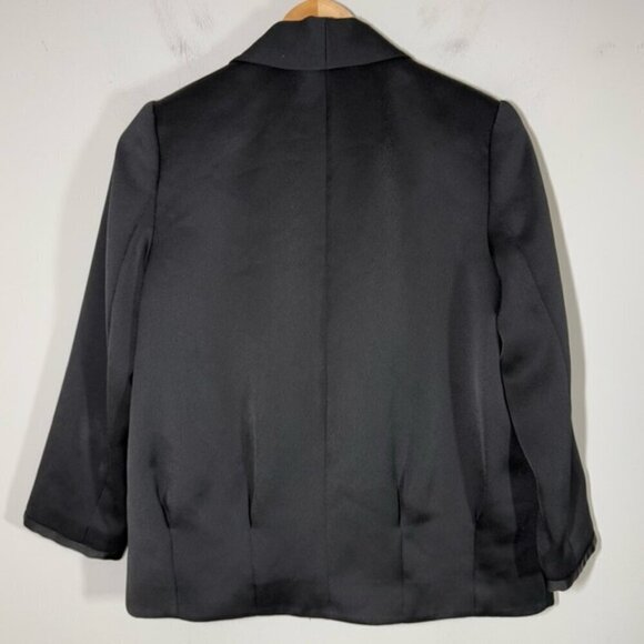 Reiss Violet Open Front Matt Black Jacket Blazer size S - Picture 8 of 8